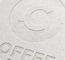 Embossing & debossing finish example