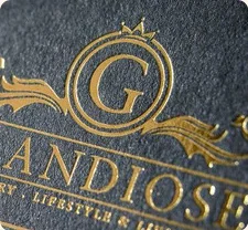 Gold foil finish example
