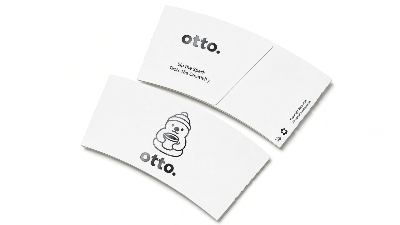 White paperboard cup sleeve reference